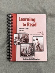 Christian Light Education Teacher’s Guide 101-105 & 106-110 – 2015/16