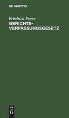 Doerr – Gerichtsverfassungsgesetz – New hardback or cased book – 56 – X555z