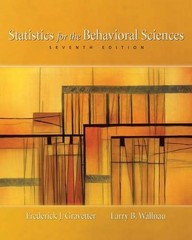 Statistics for the Behavioral Scien…, Wallnau, Larry