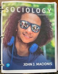Sociology 17th Edition by John J. Macionis Printed Edition Binder (Good Cond.)