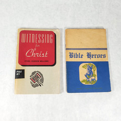 Ethel Hudson Williams Lot of 2 Softcovers WITNESSING FOR CHRIST & BIBLE HEROES