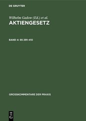 §§ 291-410 (Hardback) Großkommentare Der Praxis