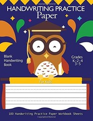 HANDWRITING PRACTICE PAPER : BLANK HANDWRITING BOOK FOR **BRAND NEW**