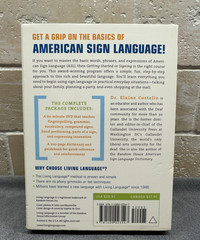 Living Language Getting Started in Signing ASL American Sign Language Book +DVD
