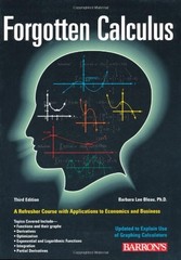 Forgotten Calculus, Bleau Ph.D., Barbara Lee