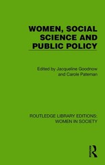 Women, Social Science and Public Policy by Jacqueline Goodnow Hardcover Book