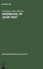 Christiane Adam-Wintjen Werbung im Jahr 1947 (Hardback)