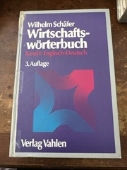 Wirtschaftswörterbuch Englisch – Deutsch & Deutsch-English 3. A. 1990 Schäfer