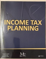 Income Tax Planning 18th Edition Textbook Money Education, Langdon, 2025