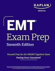EMT Exam Prep, Seventh Edition: – Paperback, by Kaplan Medical – Acceptable n