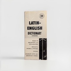 Latin English Dictionary Vest Pocket Library 1955 Ottenheimer Grammar Rules