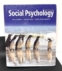 Social Psychology 9th Edition by Steven Fein Hardcover Book