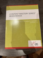 RN Mental Health Nursing Edition 11. 0 by Assessment Technologies Institute…