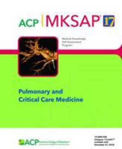 MKSAP; R 17 Pulmonary and C- 9781938245299, Craig E Editor Danie, paperback, new