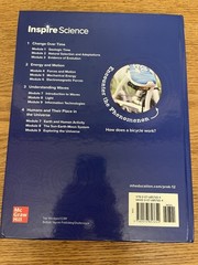 Inspire Science, Hard Cover Student Edition 2020 Middle School Course 3 McGraw