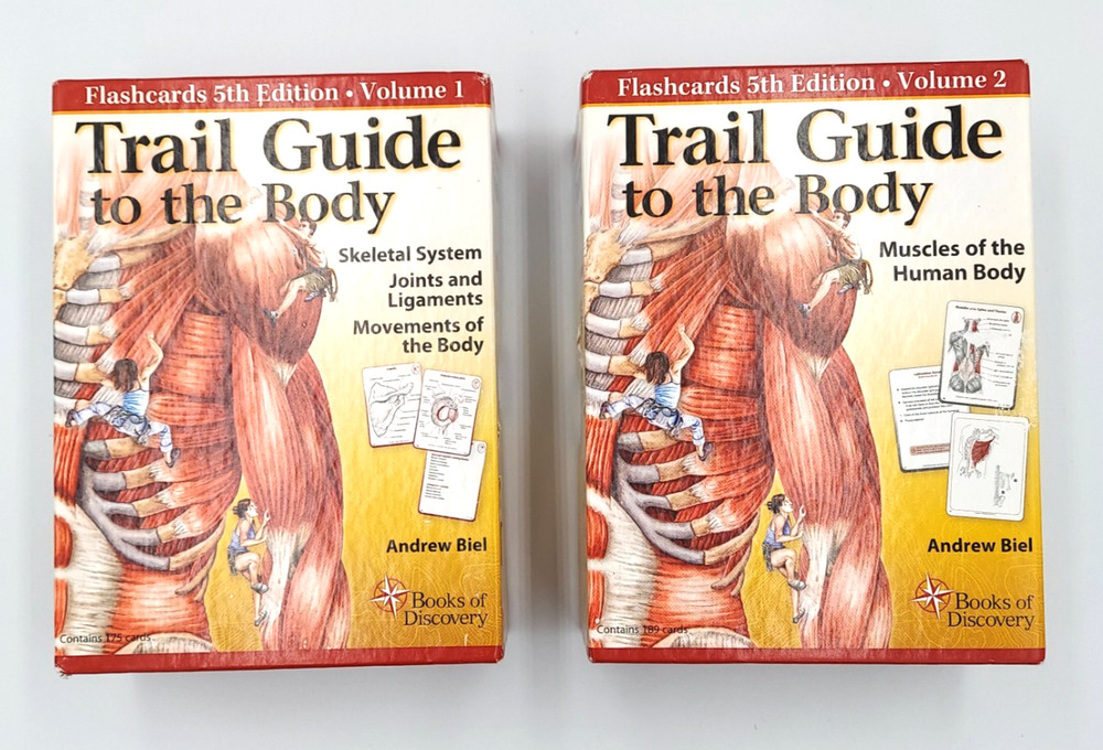 Trail Guide to the Body Flashcards 5th ed. Volume 1 & 2 cards Biel NEW SEALED