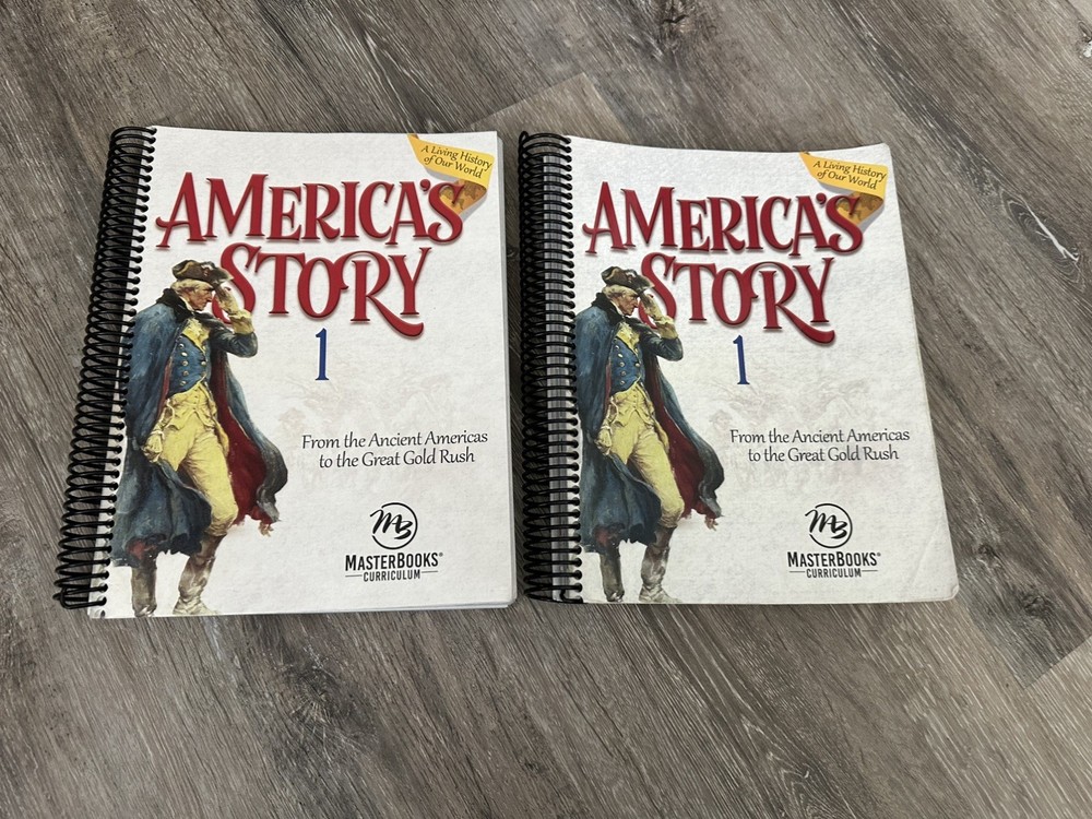 Master Books America’s Story 1 Paperback Textbook Set of 2 Spiral Bound