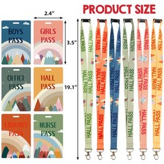 WorldBazaar Hall Passes Lanyards School Passes for Classrooms Set of 6 Lanyar…
