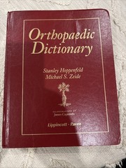 ORTHOPAEDIC DICTIONARY By Stanley Hoppenfeld & Michael S. Zeide – Hardcover *VG*