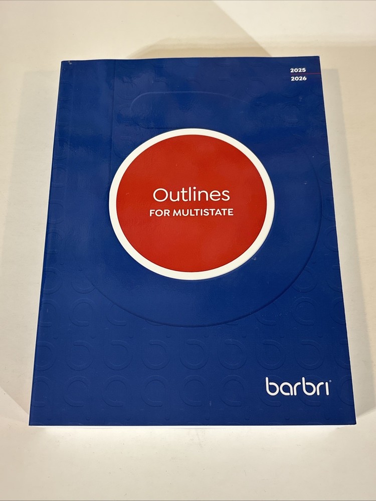 2025 2026 Barbri OUTLINES FOR MULTISTATE Bar Exam Review Prep Law Book