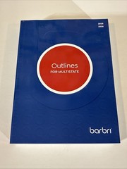 2025 2026 Barbri OUTLINES FOR MULTISTATE Bar Exam Review Prep Law Book