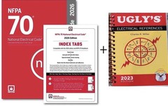 NFPA 70 National Electrical Code 2026 + index tab + ugly electrical 23 Spiral