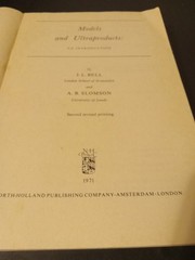 Models and Ultraproducts : An Introduction by Bell & Slomson – 2nd Revision 1971