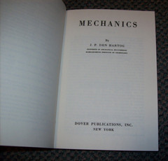 Dover Books on Physics Ser.: Mechanics by J. P. Den Hartog, 1961…(Brand new)
