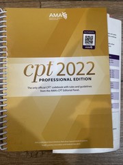 CPT Professional 2022 by American Medical Association (2021, Spiral)