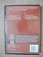 The Great Debate: Advocates and Opponents…/Great Courses 4878/12 lectures/2007