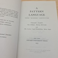 A Pattern Language Christopher Alexander 1977 Oxford Architecture Design 22nd Ed