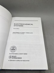 The Ecs Series of Texts and Monographs: Electrochemical Systems by John…