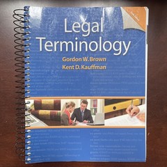 Legal Terminology textbook sixth edition – Kauffman & Brown Free Shipping