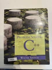 Problem Solving with C++ Paperback Savitch, 7th Edition