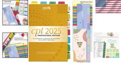 Customizable Color-Coded CPT 2025 Index Tabs with Alignment Guide Included