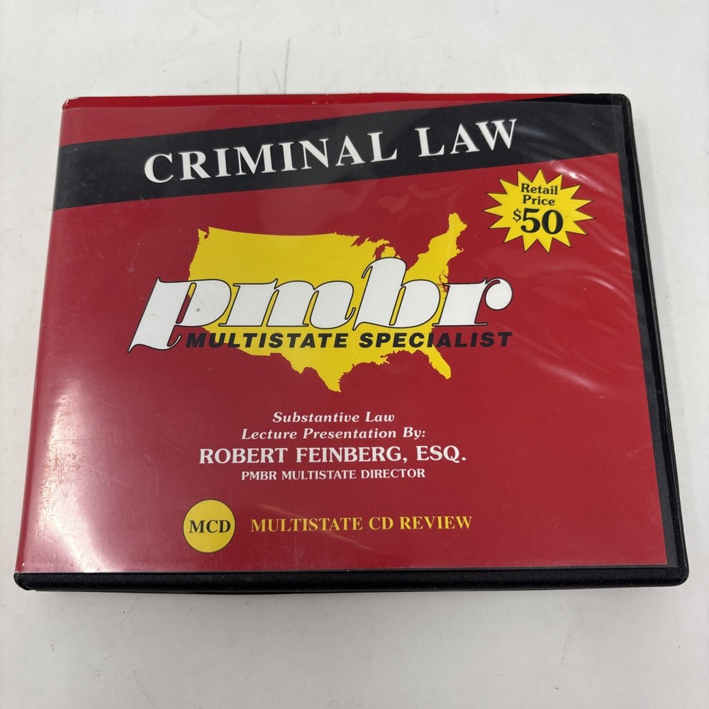KAPLAN PMBR Multistate Bar Review MBE on Criminal Law Audio Series – 3 CD set