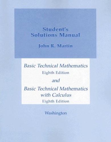 STUDENT’S SOLUTIONS MANUAL By Allyn J. Washington