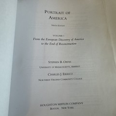 Portrait of America to 1877 Paperback Charles J., Oates, Stephen