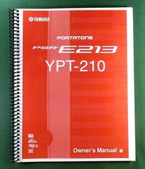 Yamaha PSR-E213 YPT-210 Instruction Manual: 72 Pages & Protective Covers!