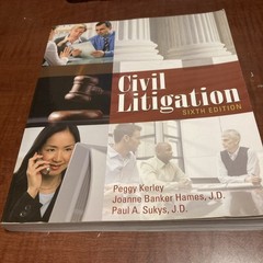 Delmar Cengage Civil Litigation Sixth Edition Kerley Hames Sukys Paperback