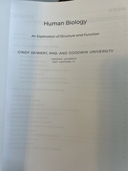 Human Biology: An Exploration of Structure + Function Vol I,2 Goodwin University