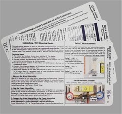 Portable HVAC Quick Reference Cards – Essential Tool for Refrigerant Charging