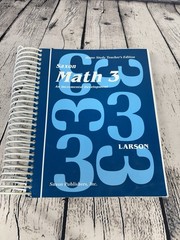 Saxon Math 3 Home Study Teachers Edition Homeschool Larson