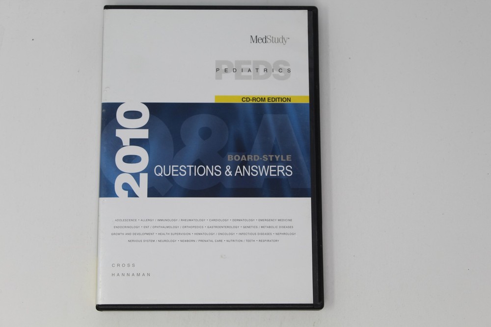 Medstudy Pediatrics 2010 Q&A Board-style Cd-rom Edition
