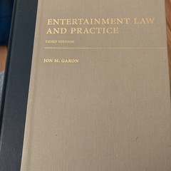 Entertainment Law and Practice by Jon Garon (2020, Hardcover) Third Edition