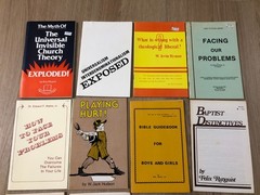 Lot of 12 Booklets/Pamphlets – Christian, Baptist, Facing Problems, Universalism