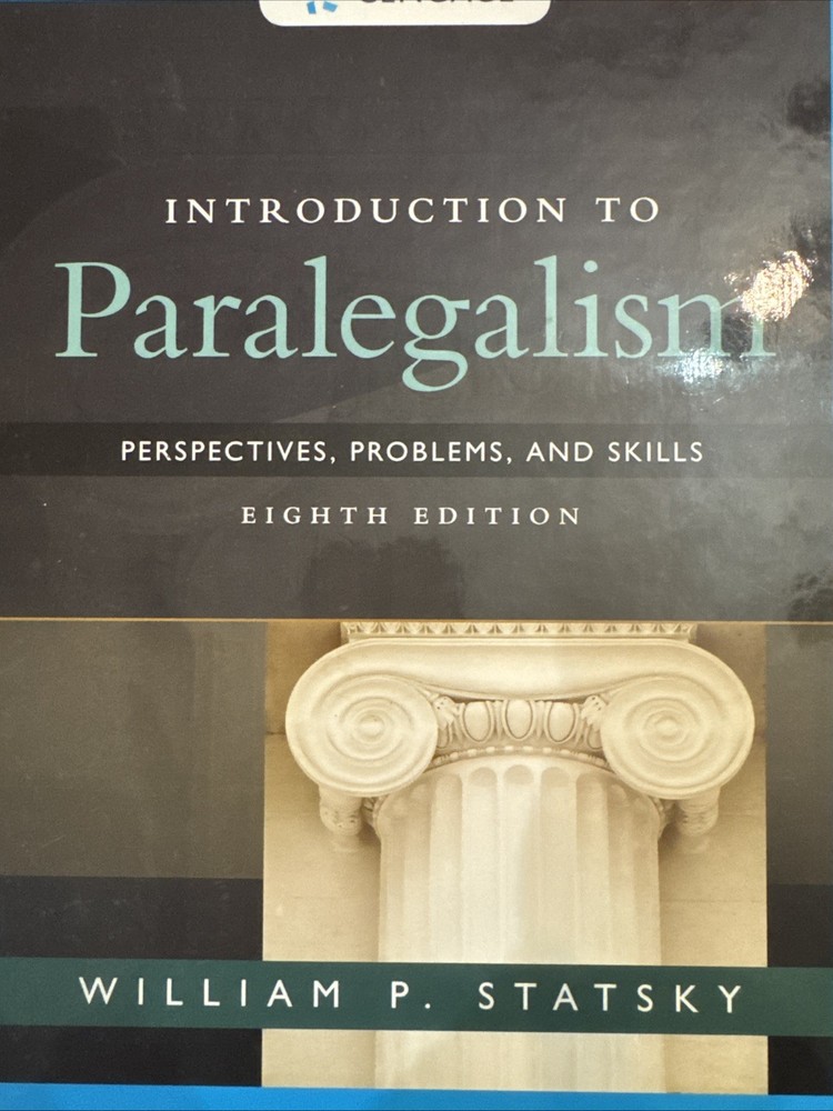 Introduction to Paralegalism 8th Edition William P. Statsky Hard cover