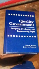 Quality Government TQM Hardcover Koehler Pankowski St. Lucie Press 1996