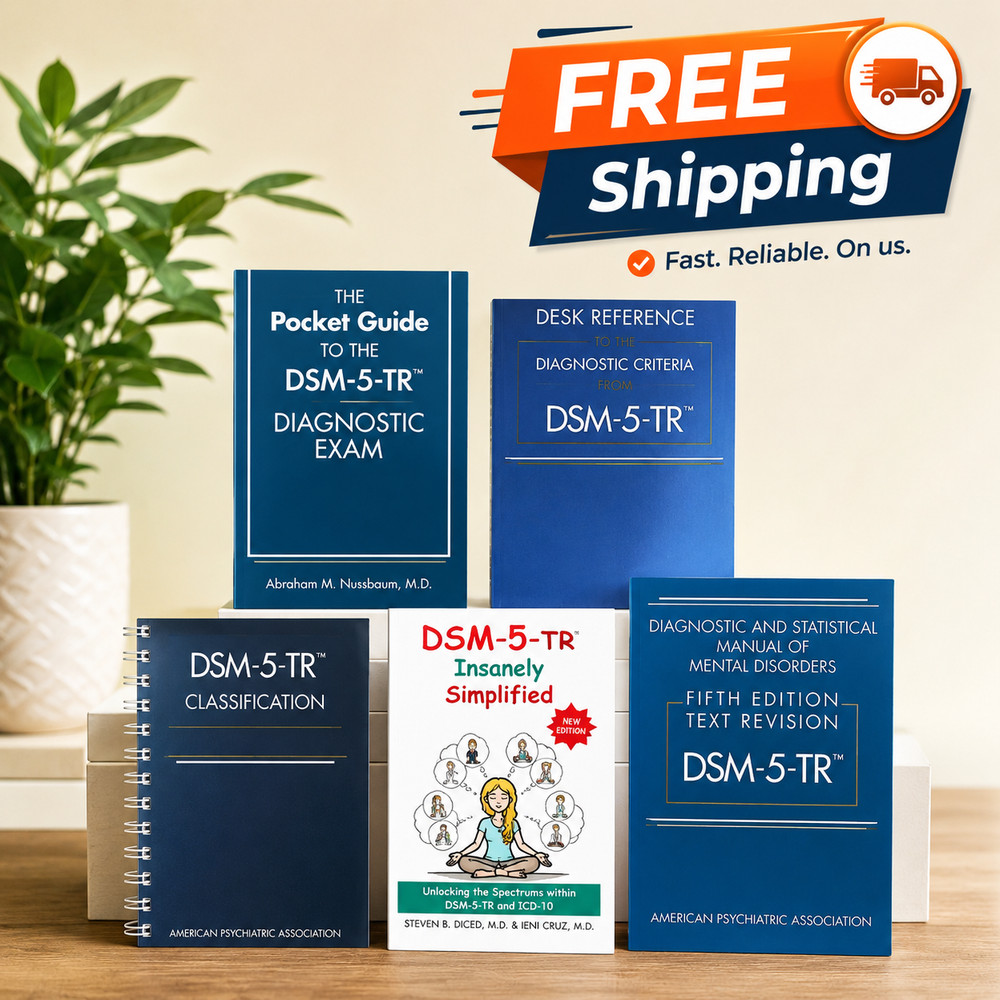 DSM-5-TR & desk reference &classification &Simplified & Pocket Guide (Pack of 5)