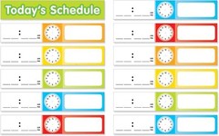 Scholastic Teacher’s Friend Schedule Cards Pocket Chart Multiple Colors